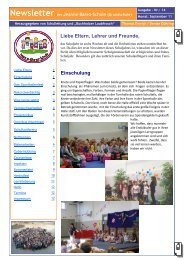 Newsletter der Jeanne-Barez-Schule (Grundschule)