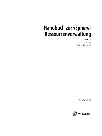 Handbuch zur vSphere-Ressourcenverwaltung - VMware