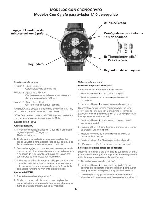 INSTRUCCIONES DE USO DEL RELOJ - Movado