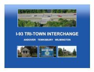 Meeting Presentation - I-93 Tri-Town Interchange Project
