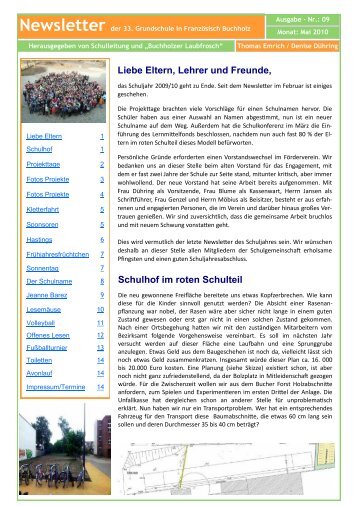 Newsletter der 33. Grundschule in Französisch Buchholz