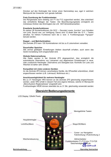 Betriebsanleitung ZF5/HR3 - cT Elektronik