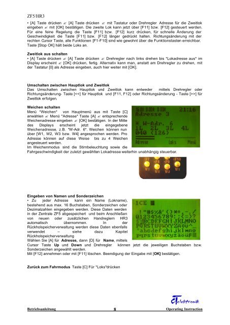 Betriebsanleitung ZF5/HR3 - cT Elektronik