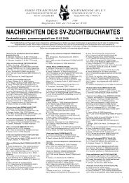 NACHRICHTEN DES SV-ZUCHTBUCHAMTES - von Trumelo