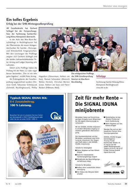 Vestisches - Das Magazin der Kreishandwerkerschaft Recklinghausen