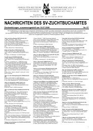 NACHRICHTEN DES SV-ZUCHTBUCHAMTES - von Trumelo