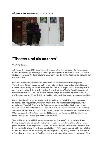 infos (pdf) - Schauspielschule Frankfurt