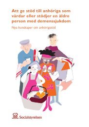 Att ge stÃ¶d till anhÃ¶riga som vÃ¥rdar eller stÃ¶djer en ... - Socialstyrelsen