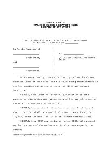 sample document qdro Lincoln Relations (QDRO) Order Qualified Domestic sample document qdro Lincoln Relations (QDRO) Order Qualified Domestic
