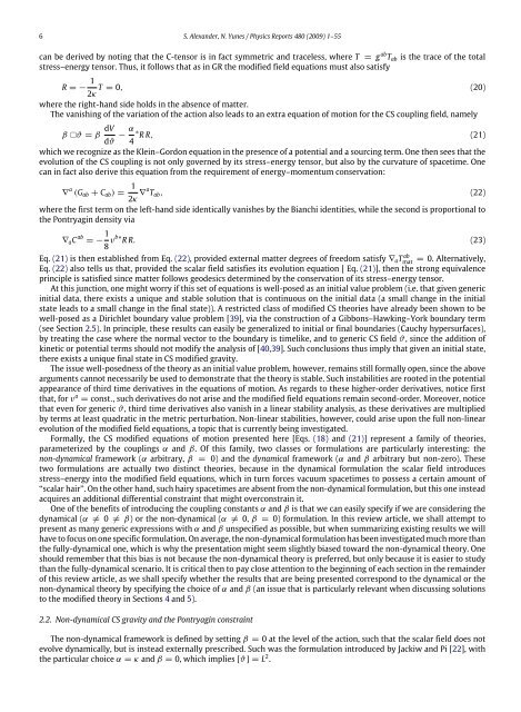 Physics Reports ChernâSimons modified general relativity