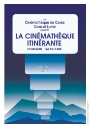 Catalogue 2011 - CinÃ©mathÃ¨que de Corse