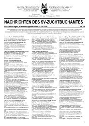 NACHRICHTEN DES SV-ZUCHTBUCHAMTES - von Trumelo