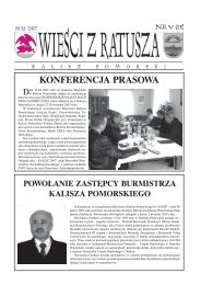 2007.05 Wiesci z Ratusza.pdf - MGOK Kalisz Pomorski