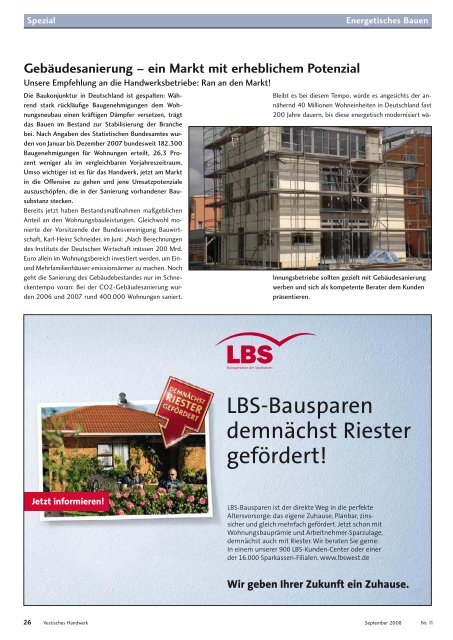 Vestisches - Das Magazin der Kreishandwerkerschaft Recklinghausen