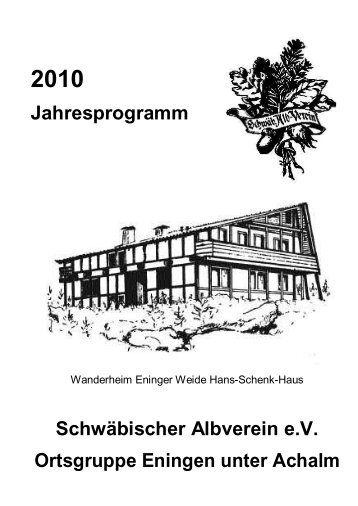 Jahresprogramm Schwäbischer Albverein e.V. Ortsgruppe Eningen ...