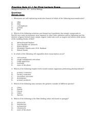 Practice Quiz #1.1 for Exam #1 - Biosciweb.net