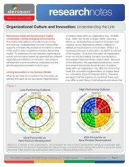 Organizational Culture and Innovation - Denison Consulting