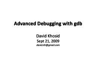 Advanced Debugging with gdb Advanced Debugging with gdb
