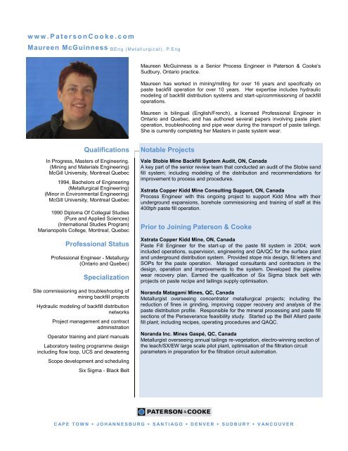Maureen McGuinness CV.pdf - Paterson & Cooke