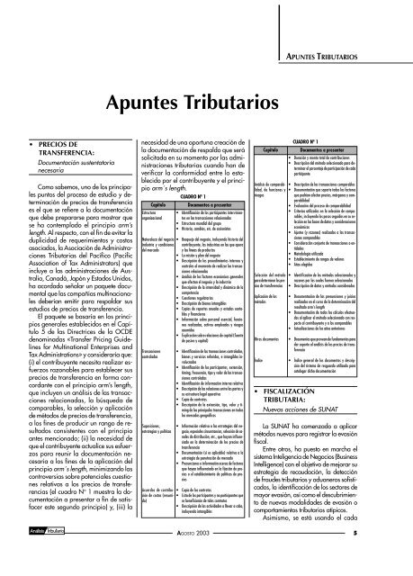 informe tributario - AELE