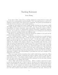 Teaching Statement