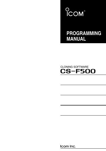 CS-F500 Programming Manual