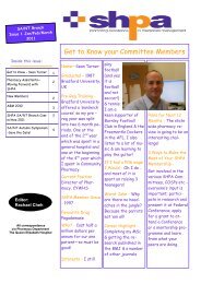 Get to Know your Committee Members - The Society of Hospital ...