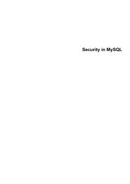 Security in MySQL - Download - MySQL