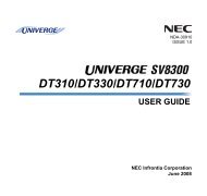 NEC SV8300 User Guide