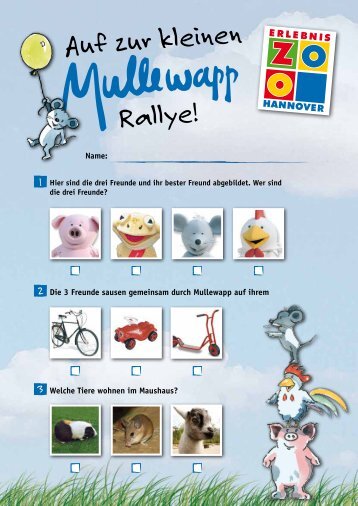 Mullewapp-Rallye fÃƒÂ¼r Kleinkinder (pdf) - Zoo Hannover