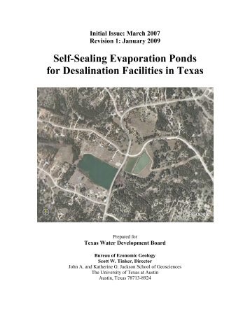 Self-Sealing Evaporation Ponds for Desalination Facilities in Texas