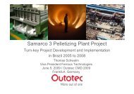 Samarco 3 Pelletizing Plant Project - Outotec