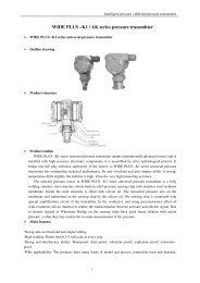 WIDE PLUS âK1 / AK series pressure transmitter