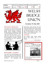 79 May 2003 - Welsh Bridge Union