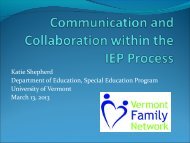 Communication and Collaboration within the IEP ... - Direction Service