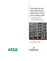 Seven things you must know before selecting ... - ASCO Valve Inc.