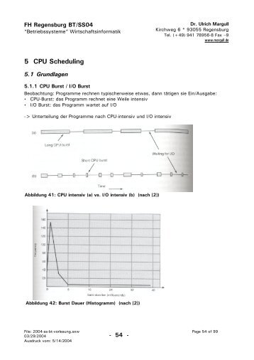 CPU Scheduling - Dr. Ulrich Margull