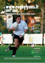 Novembre 2007 - Rugby Lyons Piacenza