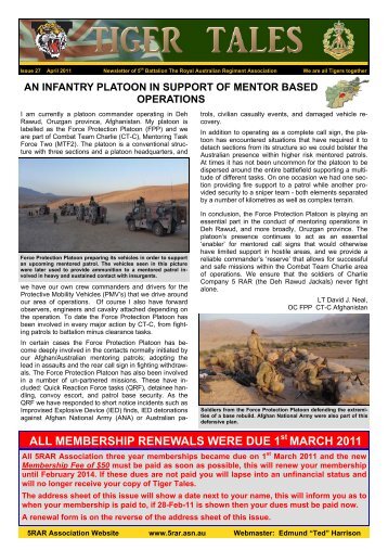 27 TT Mag Apr - 2011 - Fifth Battalion Royal Australian Regiment