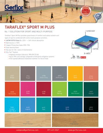 US Tech Data TaraflexÂ® Sport M Plus - Gerflor USA