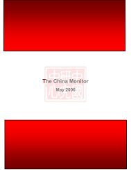 The China Monitor - The Centre for Chinese Studies