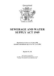 sewerage and water supply act 1949 - Queensland Legislation