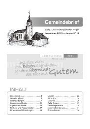 Gemeindebrief - Kirchengemeinde Trogen