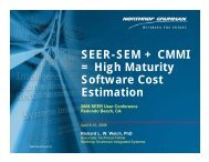 SW 1 - Rick Welch - SEER-SEM+CMMI-APR - Galorath