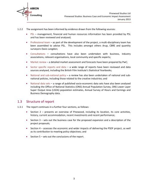 Pinewood Studios: Business Case and Economic Impact Assessment