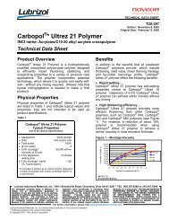 Carbopol Ultrez 21 Polymer Technical Data Sheet