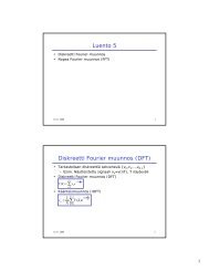 Luento 5 Diskreetti Fourier muunnos (DFT) Ã¢ÂˆÂ‘