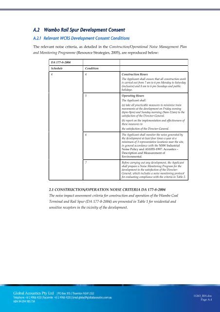 Wambo Coal AEMR 2010-2011 - Peabody Energy