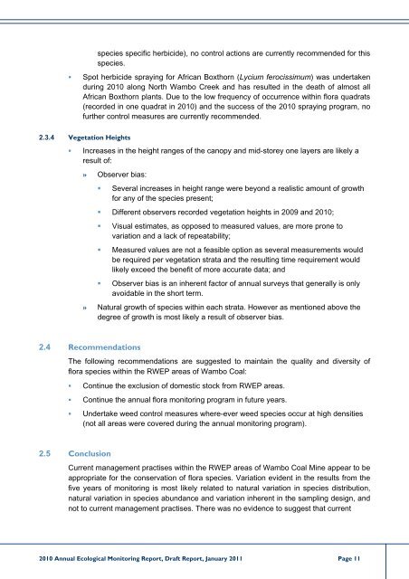 Wambo Coal AEMR 2010-2011 - Peabody Energy