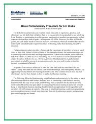 Basic Parliamentary Procedure for 4-H Clubs - Utah State University ...